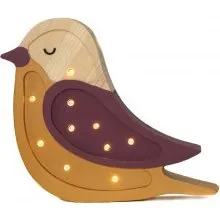 Little Lights Veilleuse Mini Oiseau en Bois de Pin