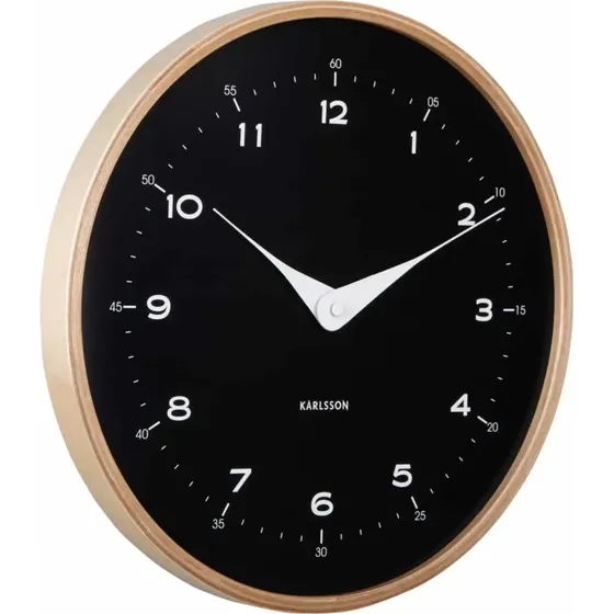 Karlsson Osado Dome Horloge Murale KA5995BK Noire