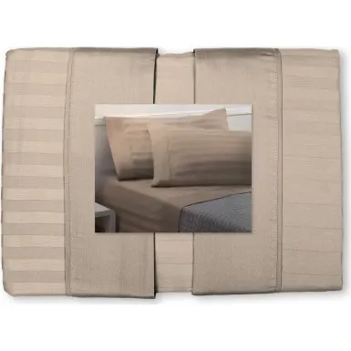 Levante Ensemble de draps doubles en coton gris tourterelle