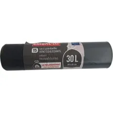 EMBAL SAC Sac poubelle 30L résistant lien coulissant