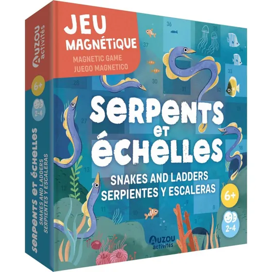 Auzou Jeu Magnétique Serpents et Échelles