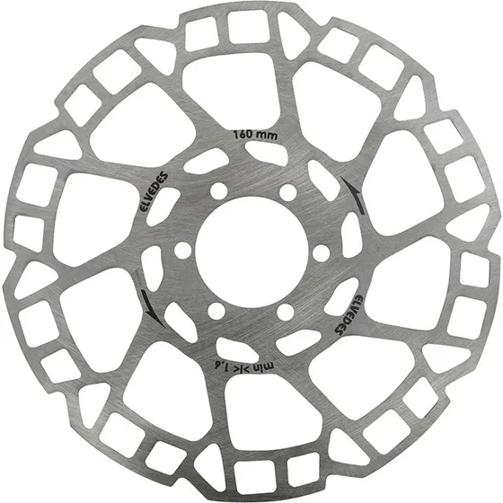 Elvedes Disque de Frein 6-Trous 160 mm Argent 1,8 mm