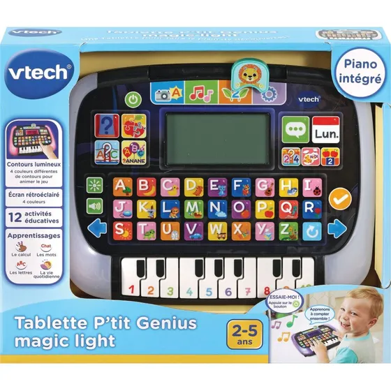 VTECH P'tit Genius Magic Light - Tablette Éducative 2-5 ans