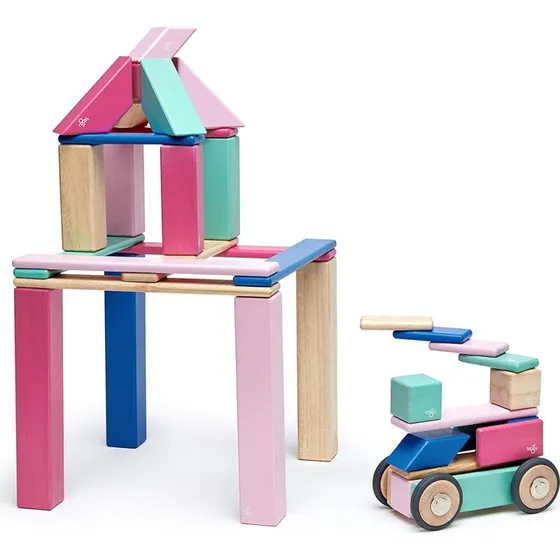 Tegu Blossom - Set de 42 pièces en bois magnétiques