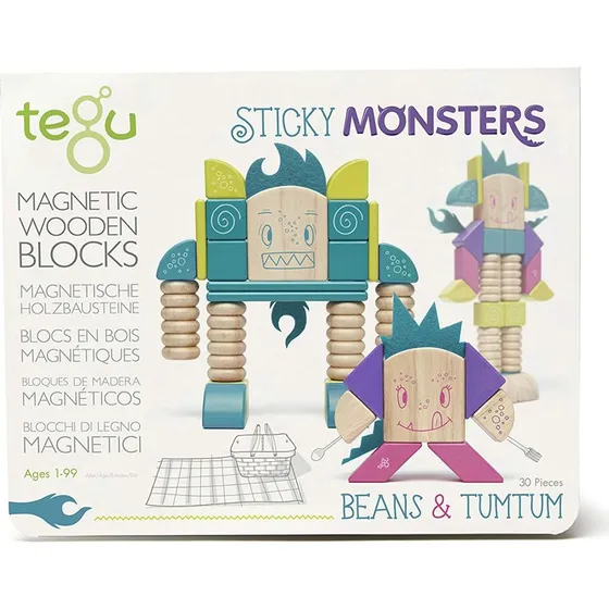 Tegu Sticky Monsters Beans and Tumtum - 30 pièces