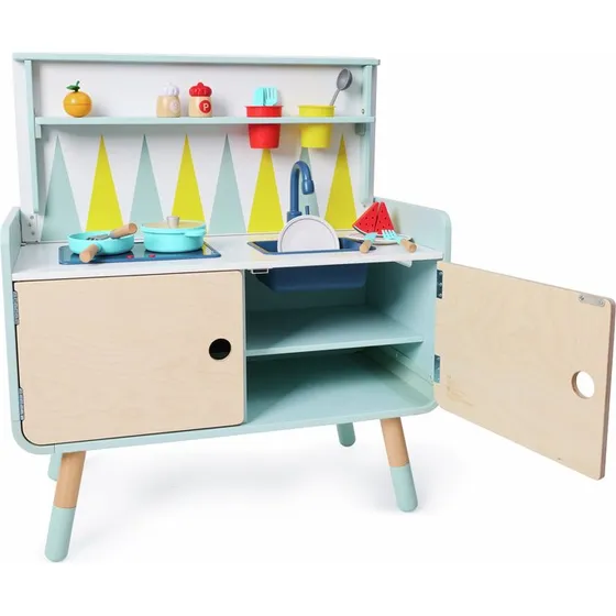 Hape Cuisine équipée enfant 2 en 1 en bois