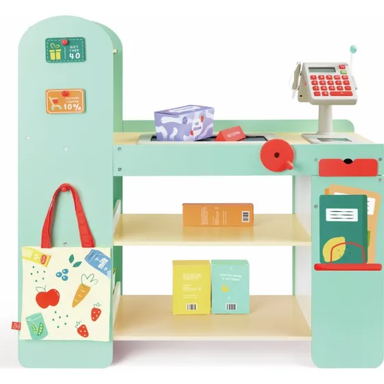 Hape Supermarché Intelligent Enfant en Bois