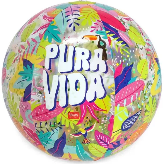 Pura Vida - Ballon de Plage Gonflable Coloré