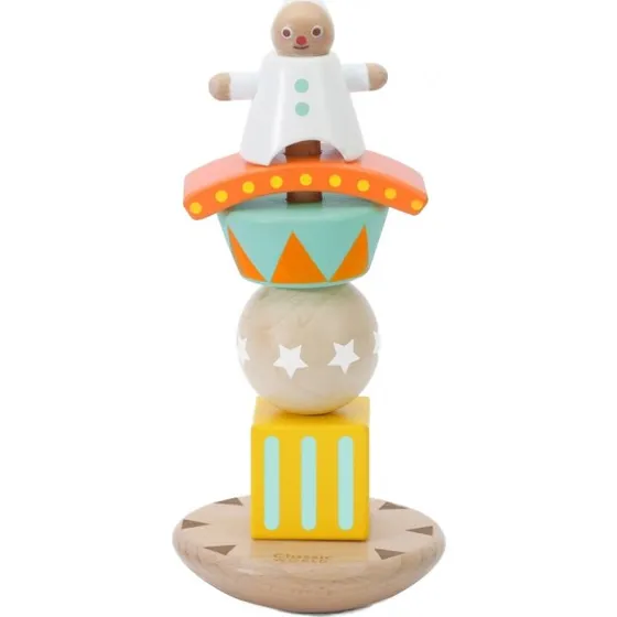 Classic World Culbuto Clown à empiler en bois