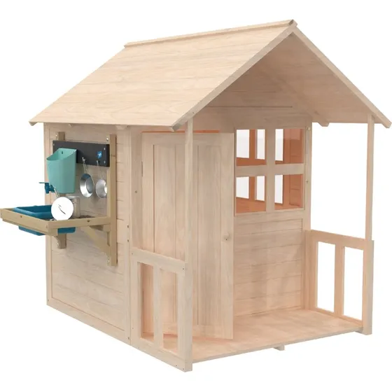 Bouton d'Or Cottage - Maisonnette enfant bois FSC® plancher véranda cuisine