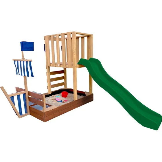 AXI Vicky - Tour de jeux avec bac à sable et toboggan vert