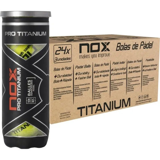 Ballbox Nox Pro Titanium - 24 boîtes de 3 balles