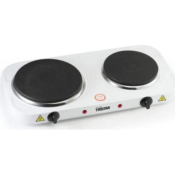 Tristar KP6245 Réchaud Électrique 2 Feux 2500W Blanc