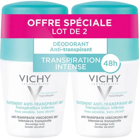 Vichy Anti-Transpirant 48h Roll-on Peau Sensible - 2x50 ml