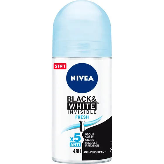 Nivea Déodorant Roll-On Black & White Invisible Fresh 50 ml