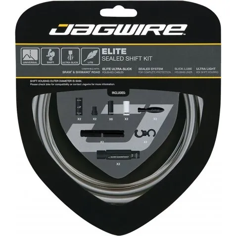Jagwire Elite Kit Câble/Gaine Dérapport 2X Noir