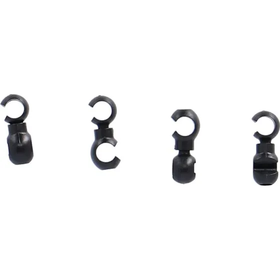 XLC Kit de 4 Attache-Câbles Pivotants Noir