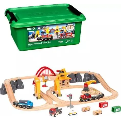 BRIO Coffret Grues et Chargements - Circuit train 54 pièces