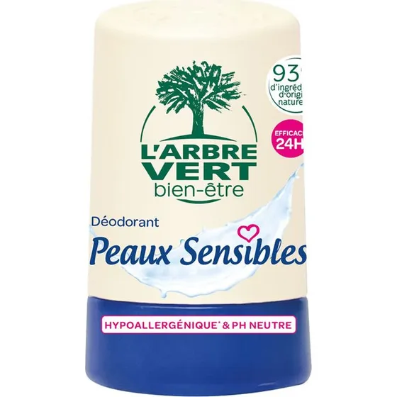 L'Arbre Vert Déodorant Bille 24h Peaux Sensibles 50 ml