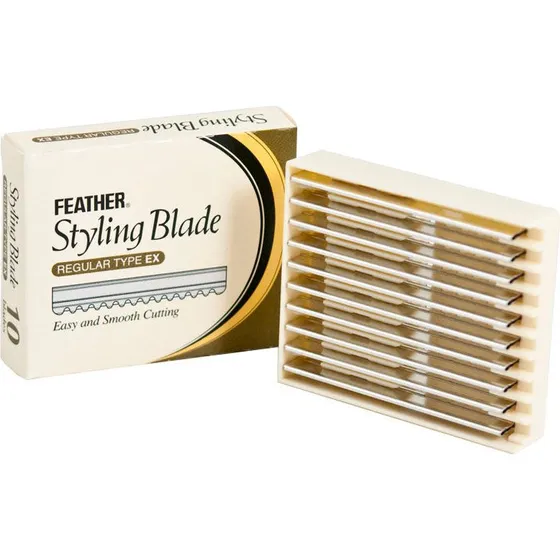 Feather Styling Razor-W - Lames de Rasoir, Lot de 10