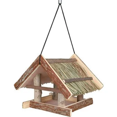 Natural Living Mangeoire oiseaux bois naturel 252525 cm
