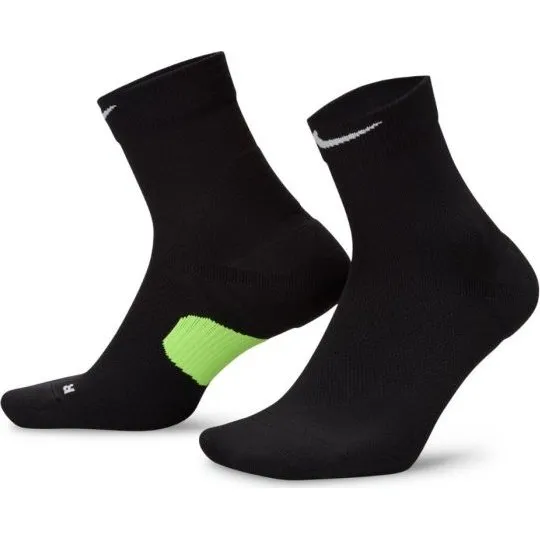 Nike Chaussettes de course Midweight Mid-Cut XL Noires