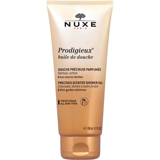 Nuxe Prodigieux Huile de Douche aux Particules Dorées, 200 ml