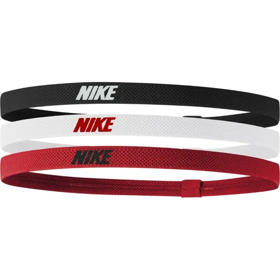 Nike Elastic Headbands 2.0 - Lot de 3 (Noir/Blanc/Rouge)