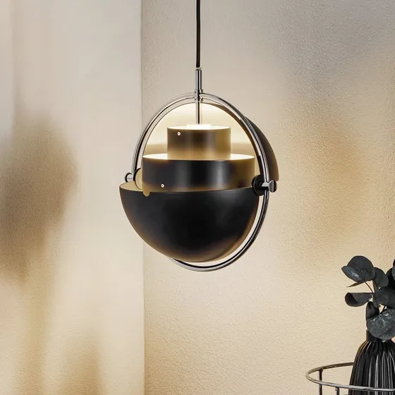 Gubi Suspension Multi-Lite S Chrome/Noir - Ø 27 cm