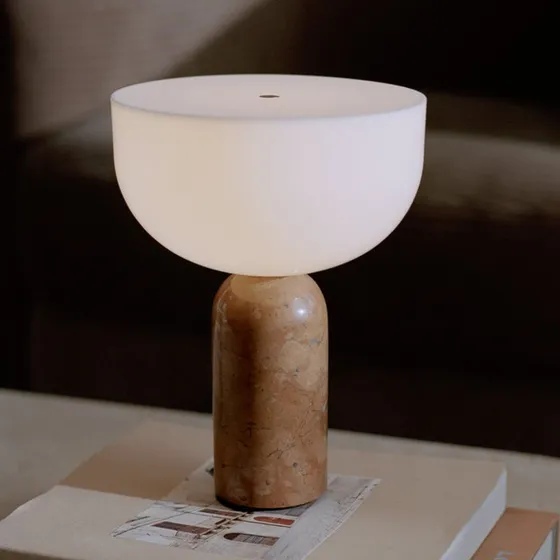 New Works Kizu Lampe de Table Portable Breccia Pernice