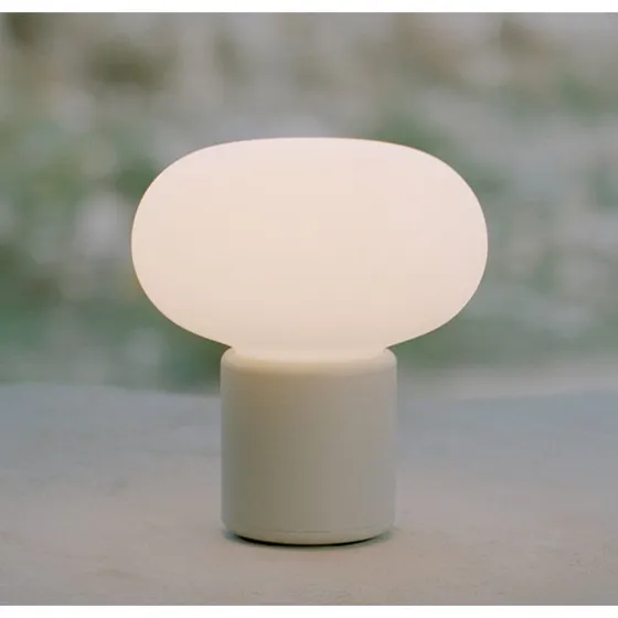 New Works Lampe de table rechargeable Karl-Johan - Gris clair IP65
