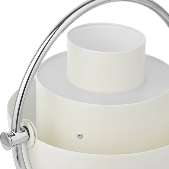 Gubi Multi-Lite Lampe à poser rechargeable, Chrome/Blanc, 30 cm