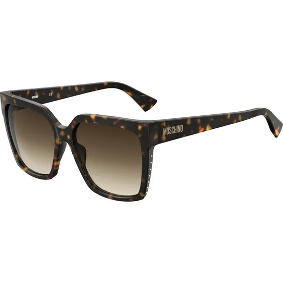 Moschino MOS079/S Lunettes de Soleil Carrées Havane pour Femme
