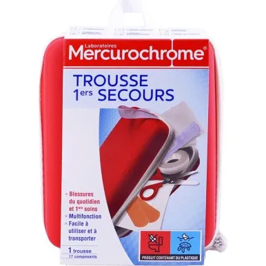 Mercurochrome Trousse 1er secours 17 composants