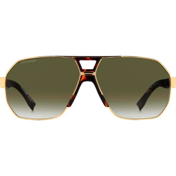Dsquared2 D2 0028/S Lunettes de Soleil Homme Géométriques Or et Vert