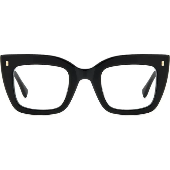Dsquared2 D2 0099 Lunettes de Vue Carrées Noires pour Femme