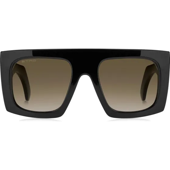 Etro Etroscreen Lunettes de Soleil Carrées Noires et Marron Dégradées