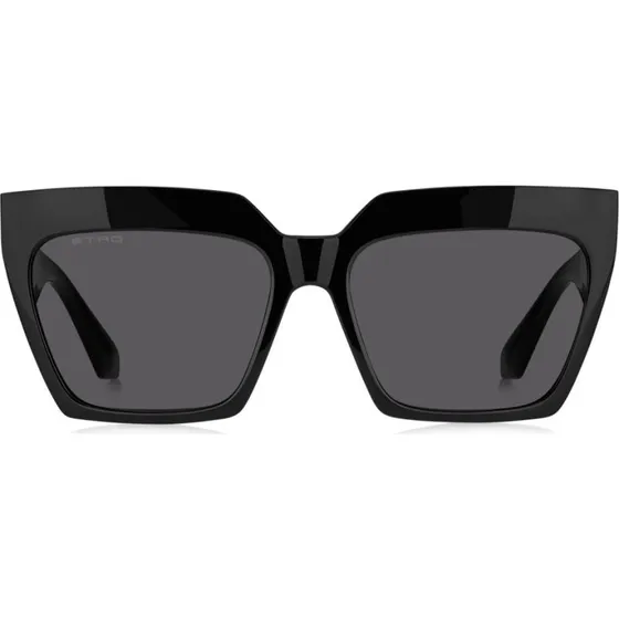 Etro 0001/S Lunettes de Soleil Femme Noir et Gris 58mm