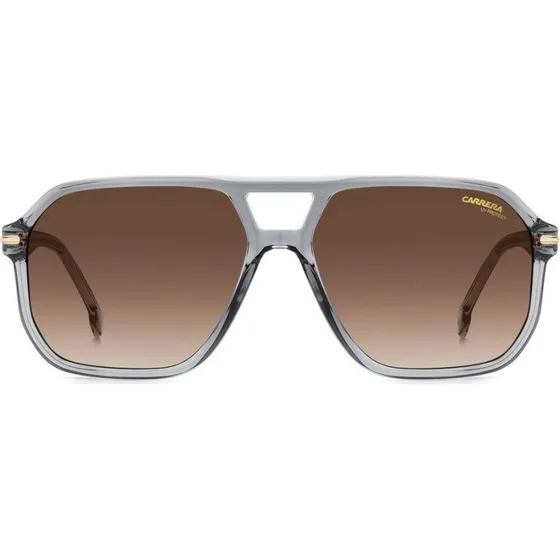 Carrera 302/S Lunettes de Soleil Homme Carrées Grises et Marron