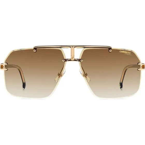Carrera 1054/S Lunettes de Soleil Homme Carrées Noir/Or