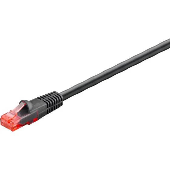 Goobay Câble Réseau CAT 6 Extérieur 15 m Noir