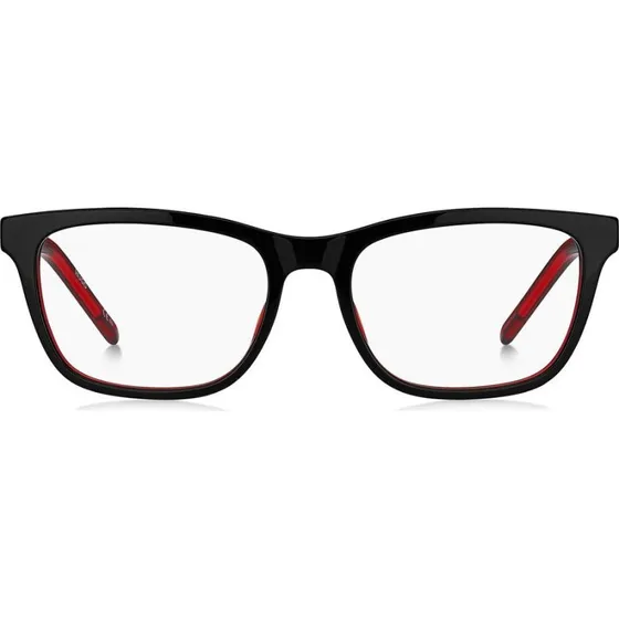 Hugo Boss HG 1250 Lunettes de Vue Carrées Noir et Rouge