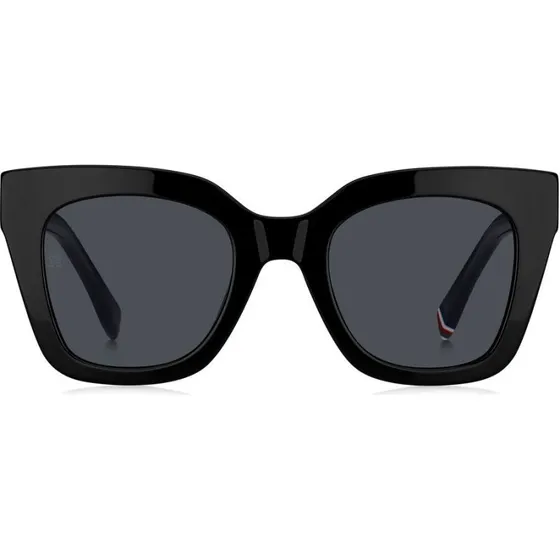 Tommy Hilfiger TH 2051/S Lunettes de Soleil Carrées Noires et Grises