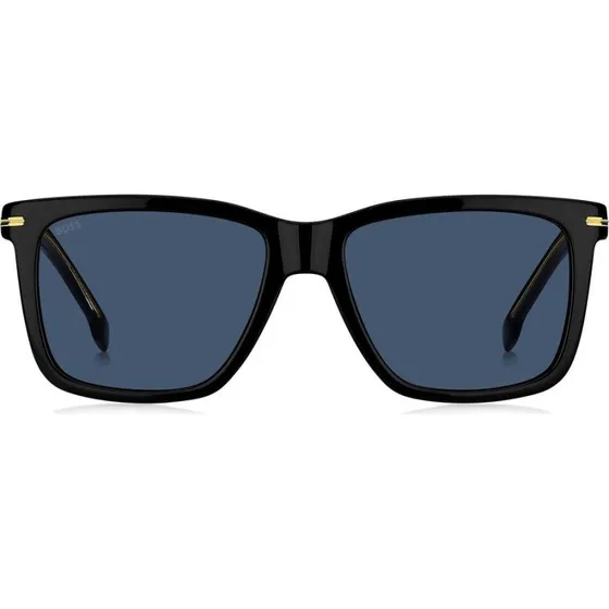 Boss 1598/S Lunettes de Soleil Homme Carrées Noires et Bleues