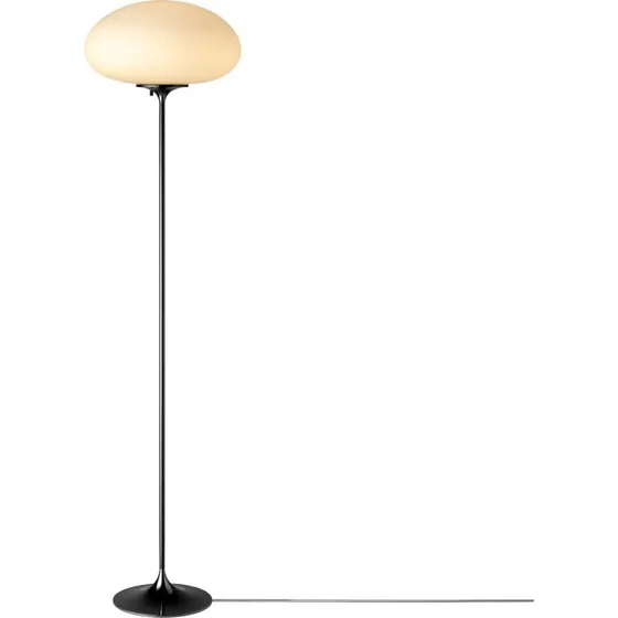 Gubi Lampadaire Stemlite Noir-Chrome, 150 cm, Variable