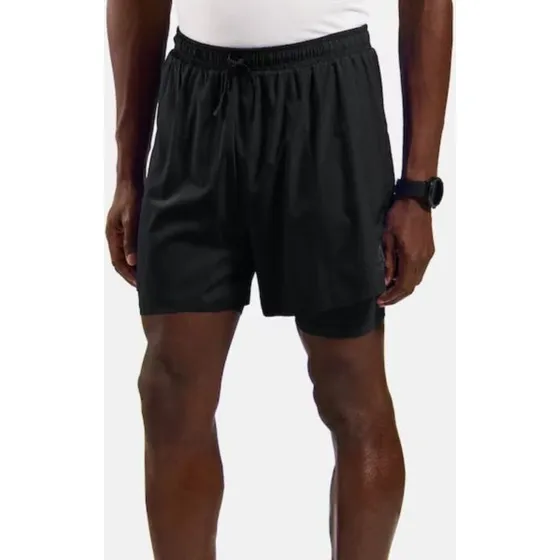Odlo Short de running Zeroweight 2-en-1 pour homme - Noir - L