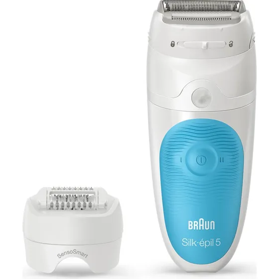 Braun Silk-pil 5 5-605 28 pinces Bleu Blanc