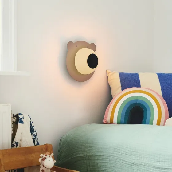 Nordlux Applique murale Bruna Bear Marron avec câble et fiche