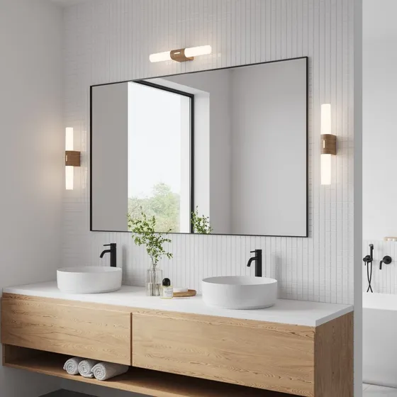 Nordlux Applique Murale Helva Double Basic Bois Clair