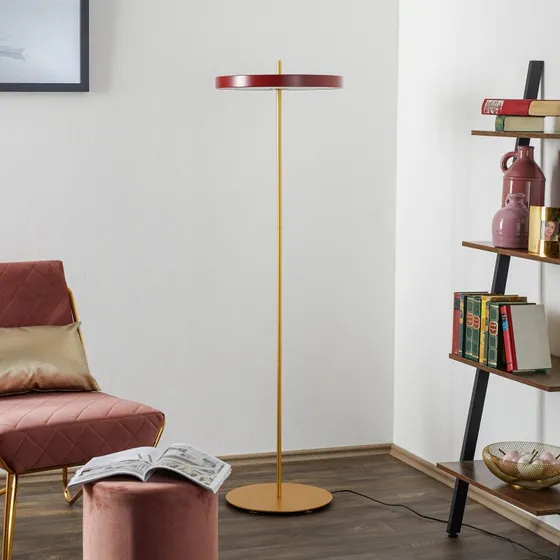 UMAGE Asteria Floor Lampadaire LED Rouge Rubis Dimmable